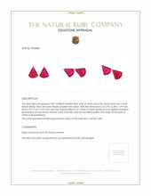 1.13 Ct.Tw.Total Carat Weight Ruby Pair from Mozambique Appraisal