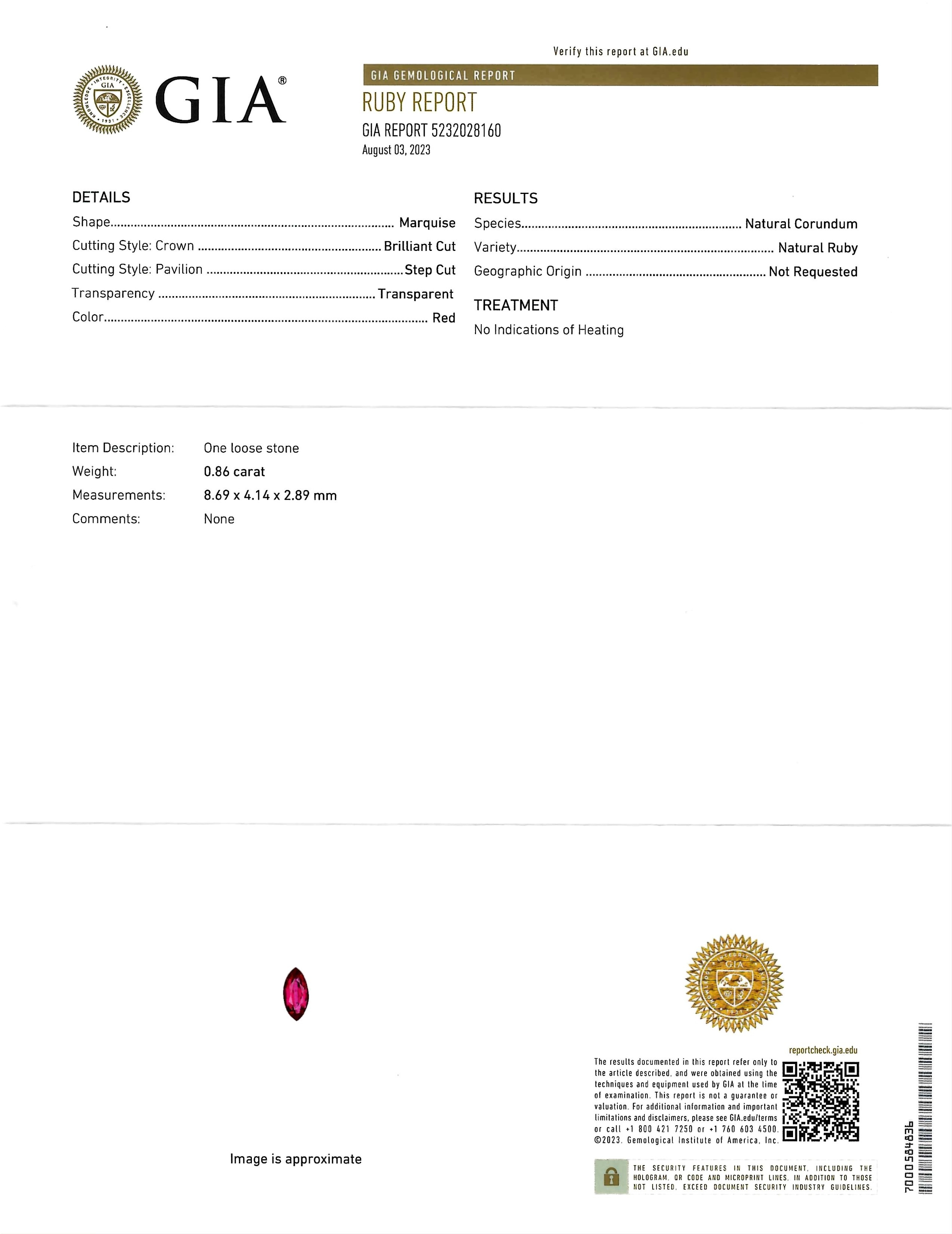 1.91 Ct.Tw. Ruby Pair from Mozambique