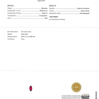 1.91 Ct.Tw.Total Carat Weight Ruby Pair from Mozambique Scan Report