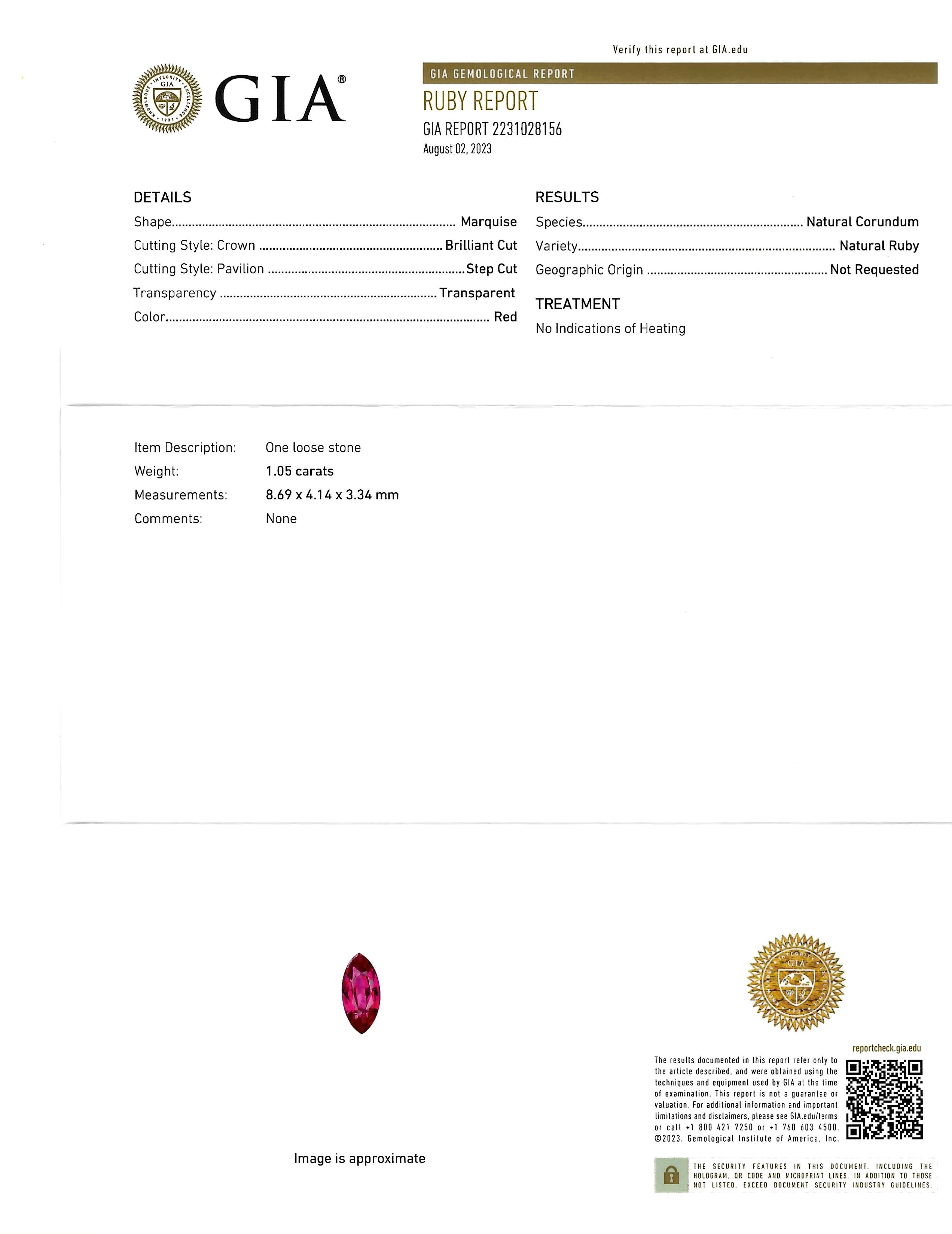 1.91 Ct.Tw. Ruby Pair from Mozambique