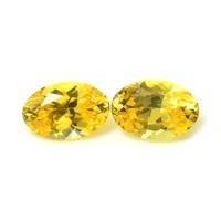 1.09&nbsp;Ct.Tw.Total Carat Weight Orangish Yellow Sapphire Pair from Ceylon (Sri Lanka) Video
