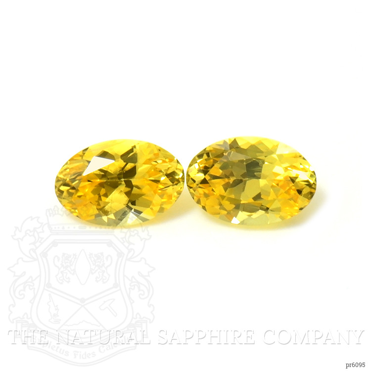 1.09 Ct.Tw. Orangish Yellow Sapphire Pair from Ceylon (Sri Lanka)