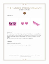 0.71 Ct.Tw.Total Carat Weight Pink Sapphire Pair from Ceylon (Sri Lanka) Appraisal