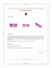0.76 Ct.Tw.Total Carat Weight Pink Sapphire Pair from Ceylon (Sri Lanka) Appraisal