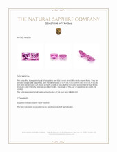 0.76 Ct.Tw.Total Carat Weight Pink Sapphire Pair from Ceylon (Sri Lanka) Appraisal
