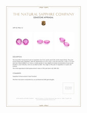 1.12&nbsp;Ct.Tw.Total Carat Weight Pink Sapphire Pair from Ceylon (Sri Lanka) Appraisal
