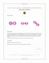 1.27&nbsp;Ct.Tw.Total Carat Weight Pink Sapphire Pair from Ceylon (Sri Lanka) Appraisal