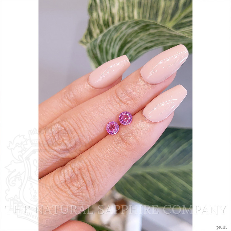 1.27 Ct.Tw. Pink Sapphire Pair from Ceylon (Sri Lanka)