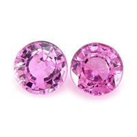 1.36&nbsp;Ct.Tw.Total Carat Weight Pink Sapphire Pair from Ceylon (Sri Lanka) Video