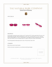 0.54 Ct.Tw.Total Carat Weight Ruby Pair from Mozambique Appraisal