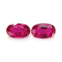 0.54 Ct.Tw.Total Carat Weight Ruby Pair from Mozambique Video
