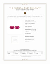 0.55 Ct.Tw.Total Carat Weight Ruby Pair from Mozambique Scan Report