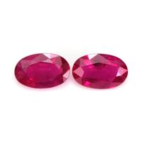 0.55 Ct.Tw.Total Carat Weight Ruby Pair from Mozambique Video