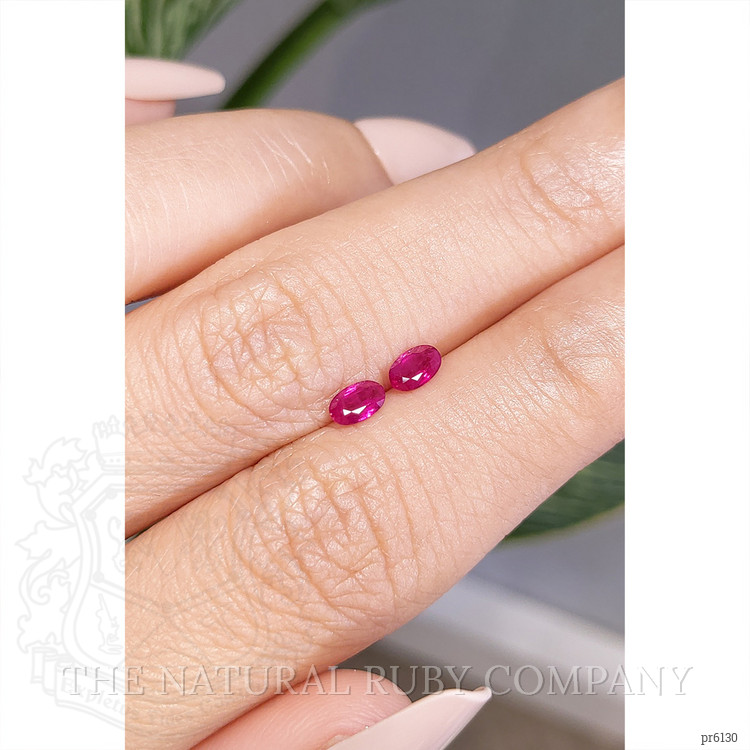 0.55 Ct.Tw. Ruby Pair from Mozambique