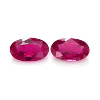 0.55 Ct.Tw.Total Carat Weight Ruby Pair from Mozambique Video