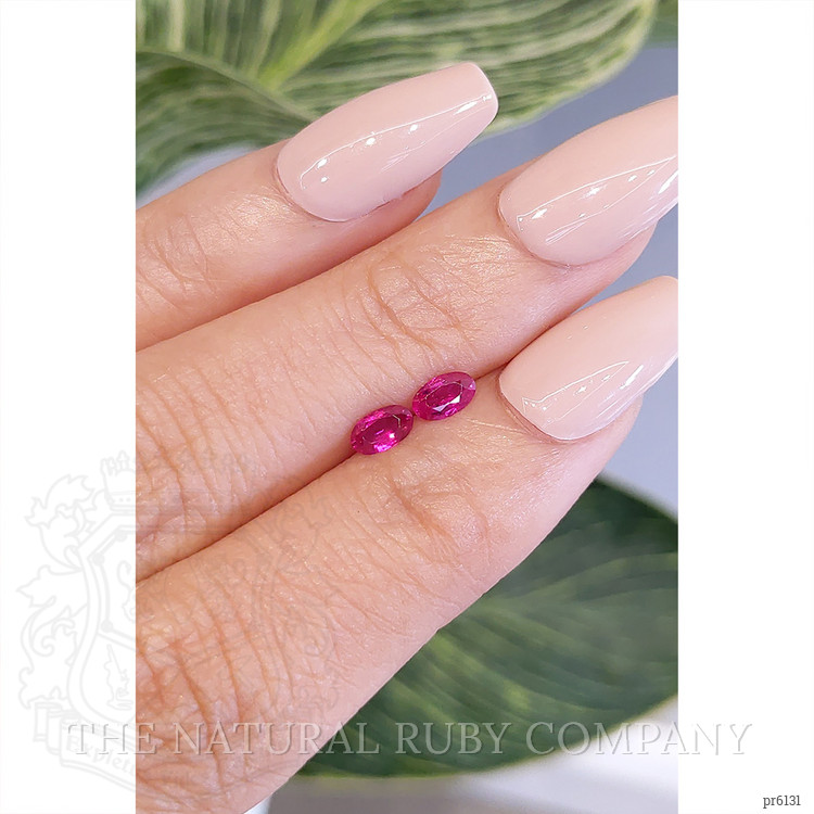 0.55 Ct.Tw. Ruby Pair from Mozambique