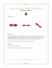 0.61 Ct.Tw.Total Carat Weight Pinkish Red Ruby Pair from Mozambique Appraisal