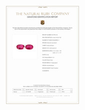 0.61 Ct.Tw.Total Carat Weight Pinkish Red Ruby Pair from Mozambique Scan Report