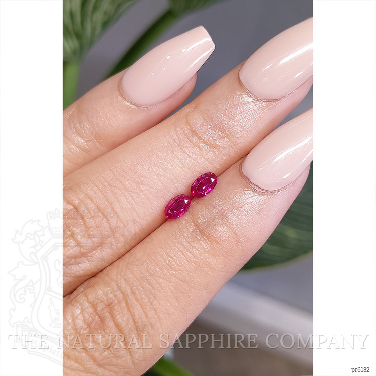 0.61 Ct.Tw. Ruby Pair from Mozambique