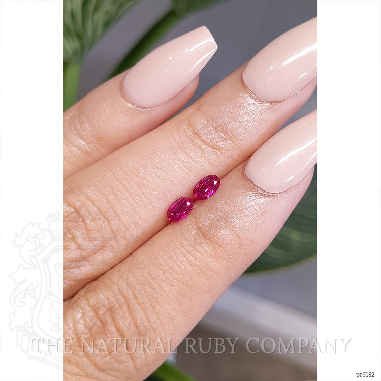 0.61 Ct.Tw. Ruby Pair from Mozambique