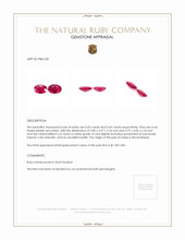 0.87 Ct.Tw.Total Carat Weight Pinkish Red Ruby Pair from Mozambique Appraisal