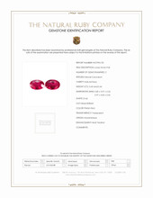 0.87 Ct.Tw.Total Carat Weight Pinkish Red Ruby Pair from Mozambique Scan Report
