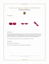 0.94 Ct.Tw.Total Carat Weight Pinkish Red Ruby Pair from Mozambique Appraisal