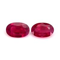 0.94 Ct.Tw.Total Carat Weight Ruby Pair from Mozambique Video
