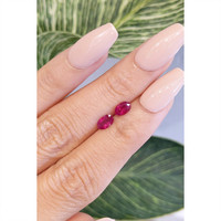 0.94 Ct.Tw.Total Carat Weight Ruby Pair from Mozambique Life Style