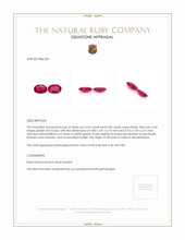 0.90 Ct.Tw.Total Carat Weight Pinkish Red Ruby Pair from Mozambique Appraisal