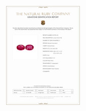 0.90 Ct.Tw.Total Carat Weight Pinkish Red Ruby Pair from Mozambique Scan Report