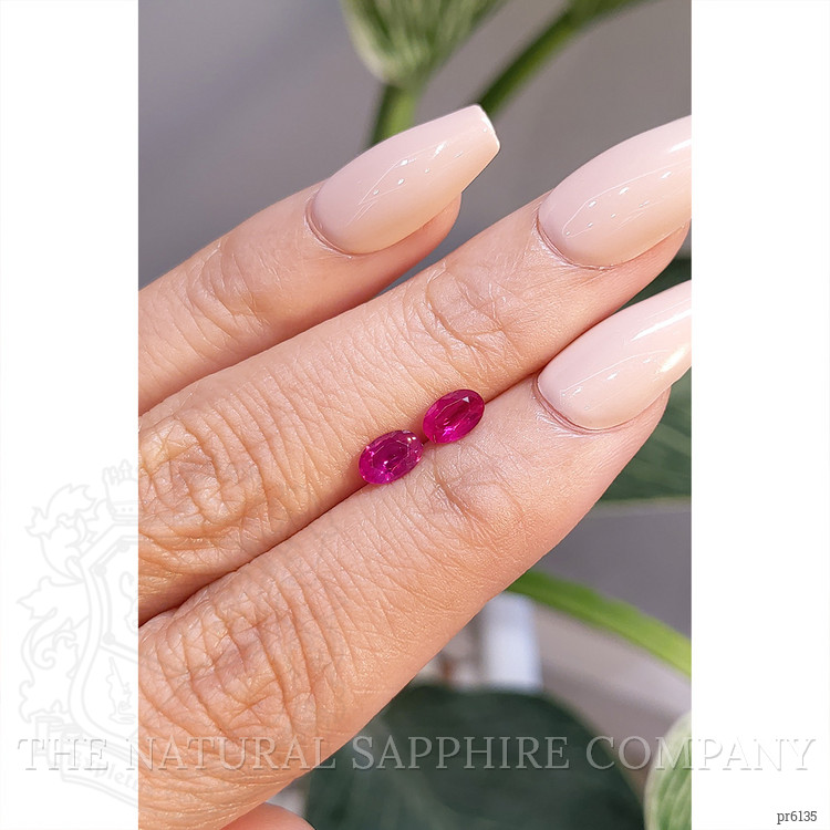 0.90 Ct.Tw. Ruby Pair from Mozambique