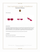 0.99 Ct.Tw.Total Carat Weight Pinkish Red Ruby Pair from Mozambique Appraisal