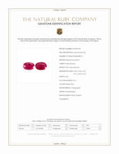 0.99 Ct.Tw.Total Carat Weight Pinkish Red Ruby Pair from Mozambique Scan Report