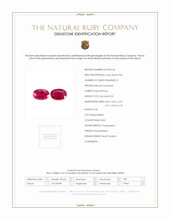 0.99 Ct.Tw.Total Carat Weight Ruby Pair from Mozambique Scan Report
