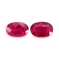 0.99 Ct.Tw.Total Carat Weight Ruby Pair from Mozambique Video