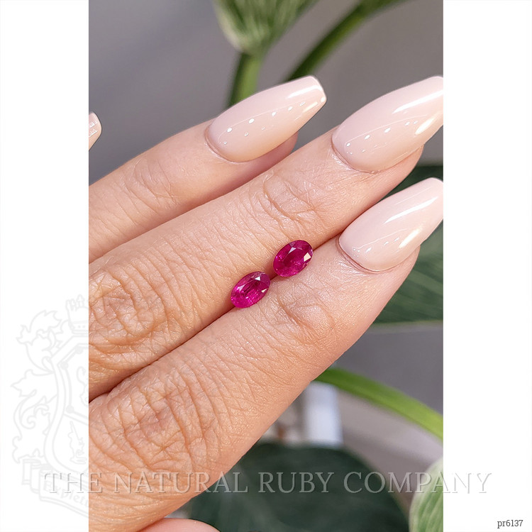 1.00 Ct.Tw. Ruby Pair from Mozambique