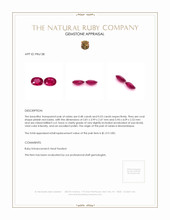 1.01 Ct.Tw.Total Carat Weight Ruby Pair from Mozambique Appraisal