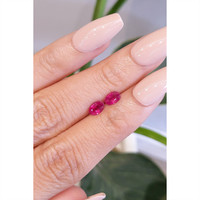 1.01 Ct.Tw.Total Carat Weight Ruby Pair from Mozambique Life Style