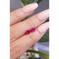 0.95 Ct.Tw.Total Carat Weight Ruby Pair from Mozambique Life Style