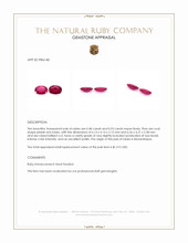 1.01 Ct.Tw.Total Carat Weight Pinkish Red Ruby Pair from Mozambique Appraisal