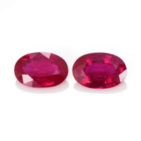 0.92 Ct.Tw.Total Carat Weight Ruby Pair from Mozambique Video