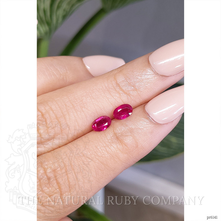 0.92 Ct.Tw. Ruby Pair from Mozambique