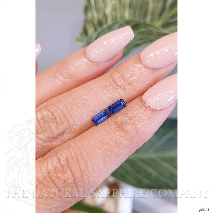 0.87 Ct.Tw. Blue Sapphire Pair from Ceylon (Sri Lanka)