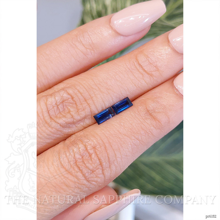 0.88 Ct.Tw. Blue Sapphire Pair from Ceylon (Sri Lanka)