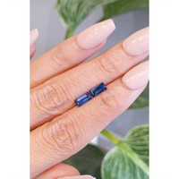 1.58&nbsp;Ct.Tw.Total Carat Weight Blue Sapphire Pair from Ceylon (Sri Lanka) Life Style