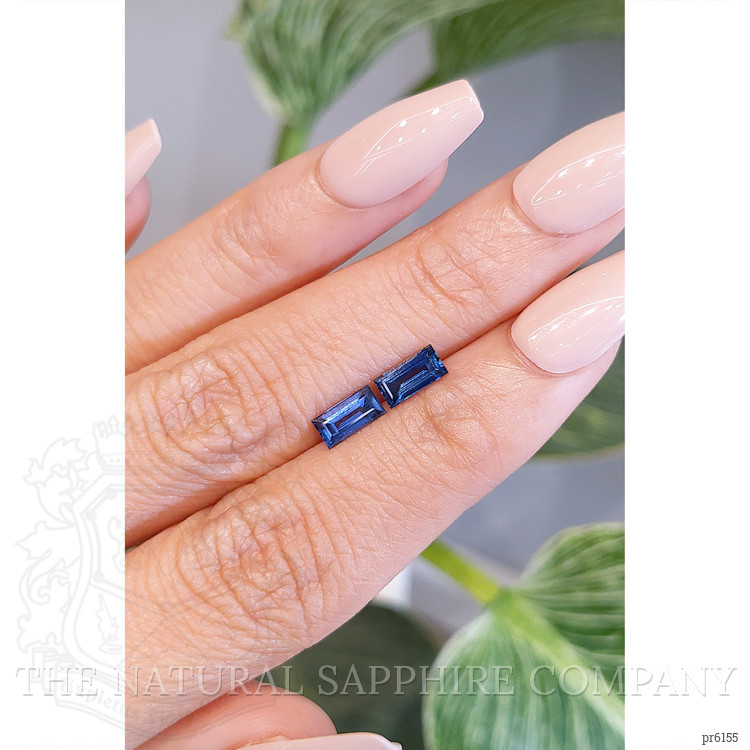 1.58 Ct.Tw. Blue Sapphire Pair from Ceylon (Sri Lanka)