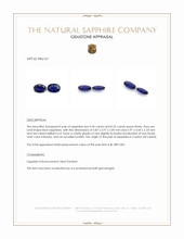 0.99 Ct.Tw.Total Carat Weight Blue Sapphire Pair from Ceylon (Sri Lanka) Appraisal