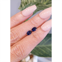 0.99&nbsp;Ct.Tw.Total Carat Weight Blue Sapphire Pair from Ceylon (Sri Lanka) Life Style