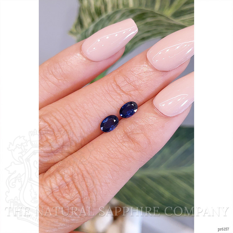 0.99 Ct.Tw. Blue Sapphire Pair from Ceylon (Sri Lanka)
